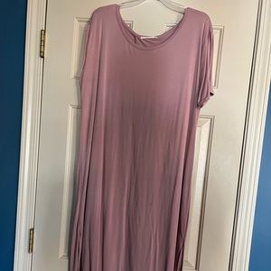 Most comfortable dress ever: OSFM Mauve t-shirt dress